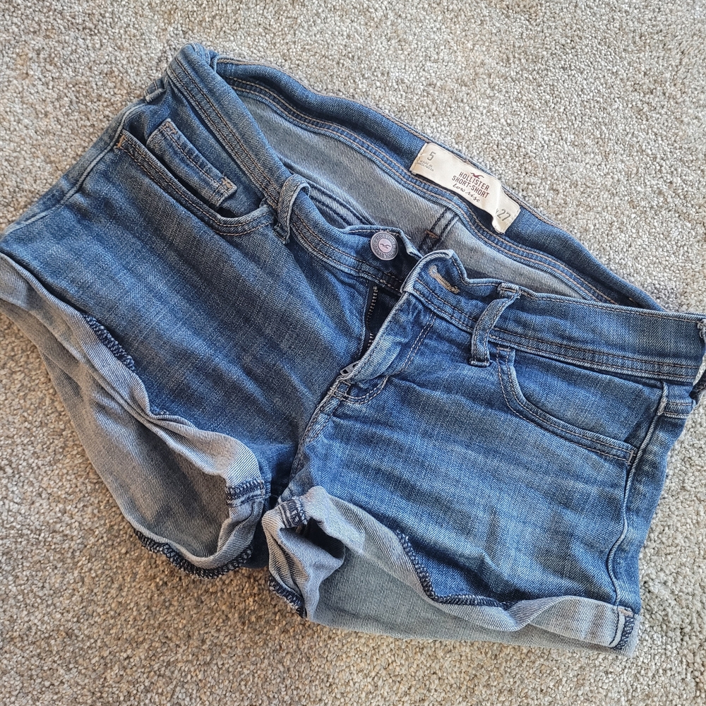 Hollister Light Blue Denim Shorts Size 5